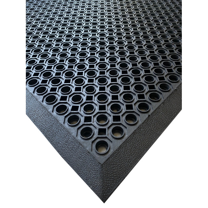 Venkovní rohožka s nájezdovou hranou Rings mini 150 x 90 cm