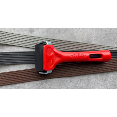 Přítlačný gumový váleček pro lepení pásek a profilů, šíře 5 cm