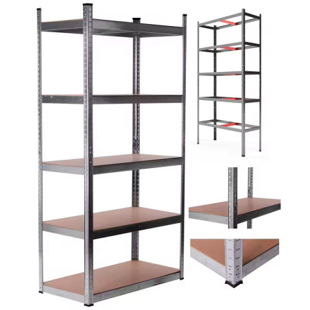 Kovový regál 180 x 90 x 40 cm