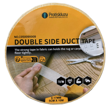 Sada 5 ks - Oboustranné lepící pásky ProtiskluzuDuct 50 mm x 10 m