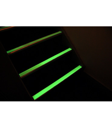 Hladká protiskluzová fotoluminiscenční páska SUPER 25 mm - metráž