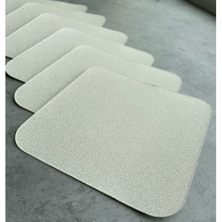 Transparentní odolné hrubé protiskluzové čtverce 140 mm x 140 mm